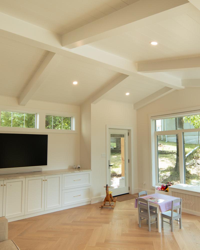 Lakeside sunroom addition